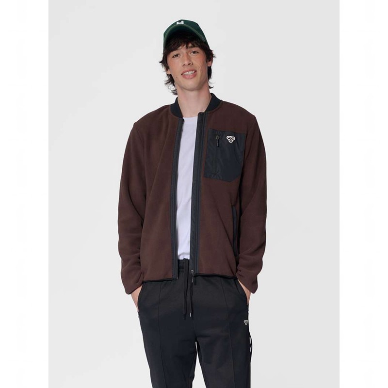 Hummel Fleece Zip Bee Jackor Herr Choklad | 543715-117