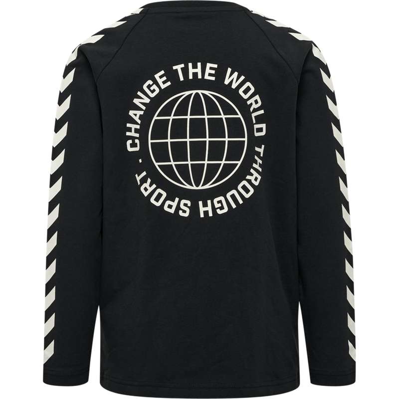 Hummel Global L/S T-shirt Barn Svarta | 778559-040