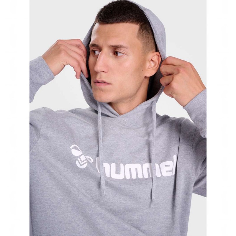Hummel Go 2.0 Logo Hoodie Herr Grå | 338927-399
