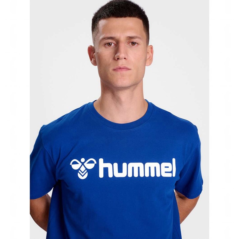 Hummel Go 2.0 Logo S/S T-shirt Herr Blå | 884314-348