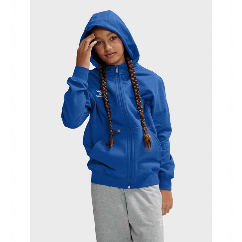Hummel Go 2.0 Zip Hoodie Barn Blå | 733328-152