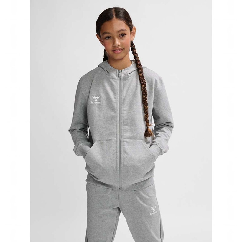 Hummel Go 2.0 Zip Hoodie Barn Grå | 564498-056