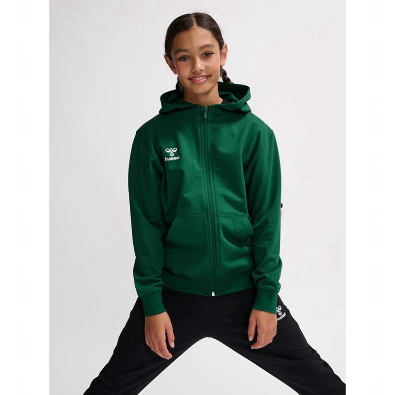 Hummel Go 2.0 Zip Hoodie Barn Gröna | 084350-293