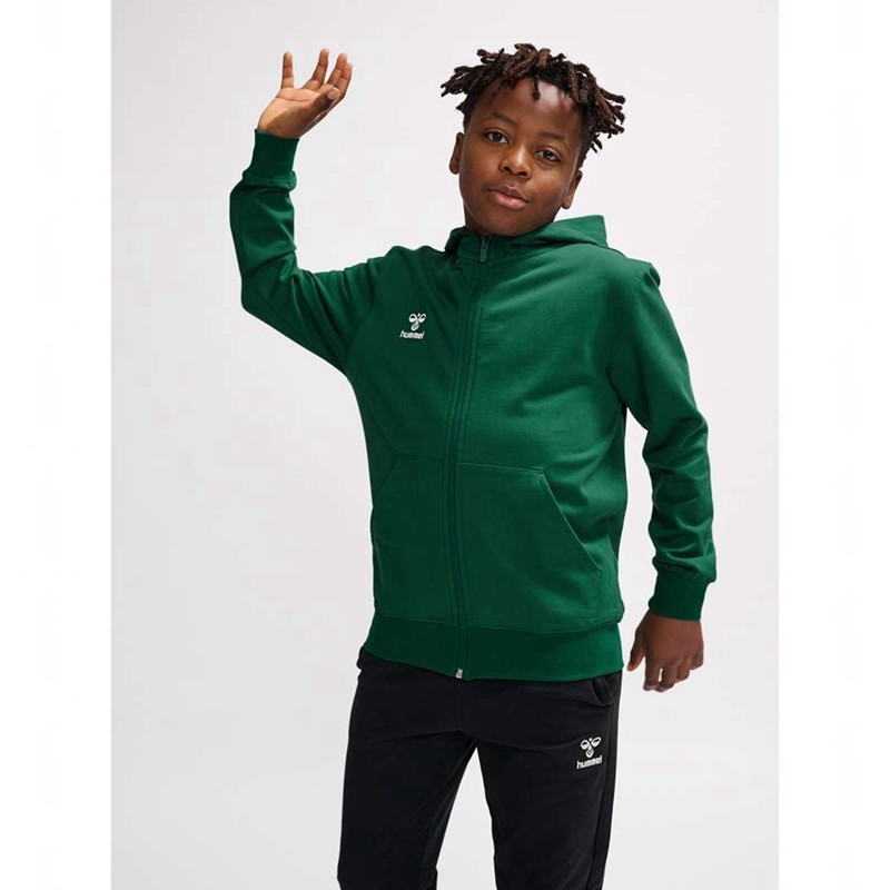 Hummel Go 2.0 Zip Hoodie Barn Gröna | 084350-293