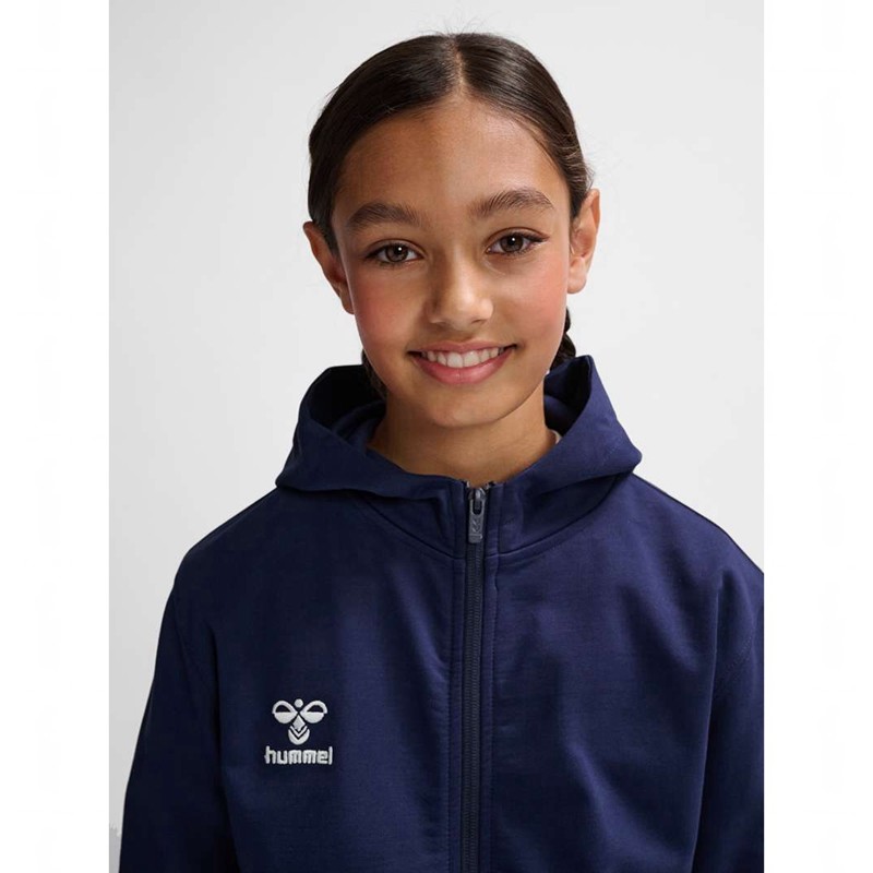 Hummel Go 2.0 Zip Hoodie Barn Marinblå | 810251-516