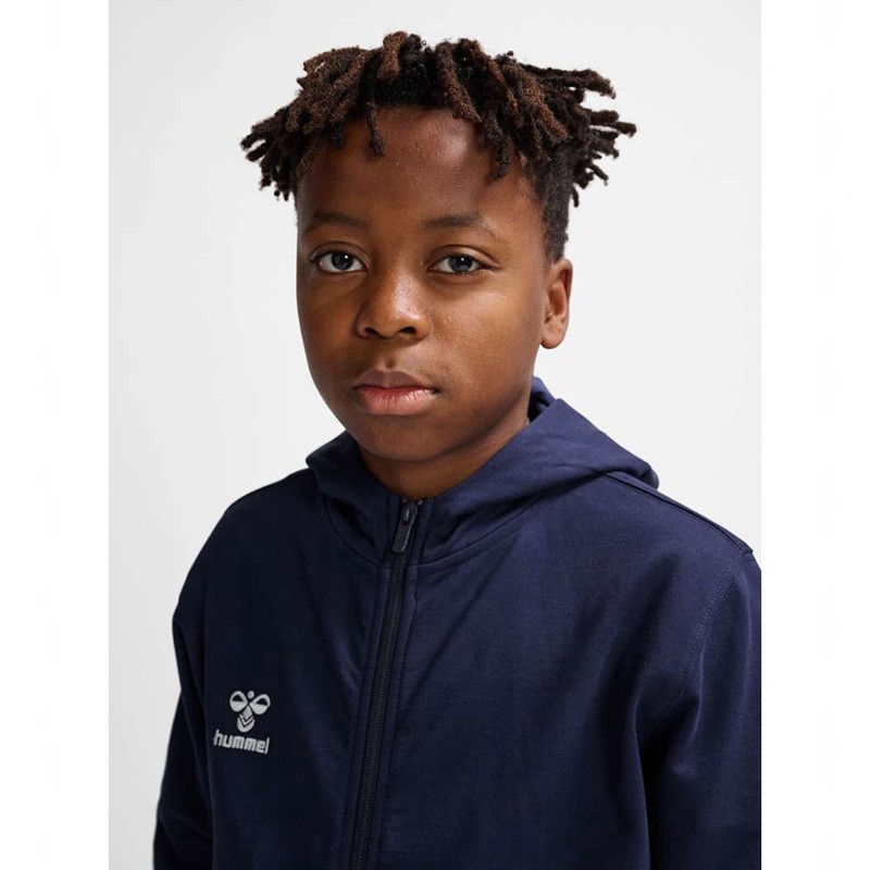Hummel Go 2.0 Zip Hoodie Barn Marinblå | 810251-516