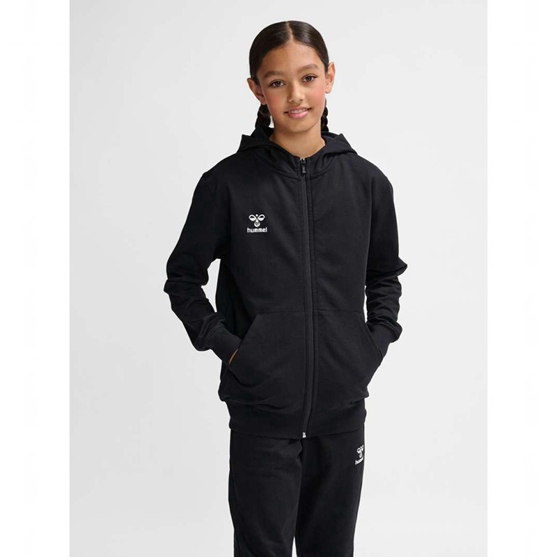 Hummel Go 2.0 Zip Hoodie Barn Svarta | 793624-285