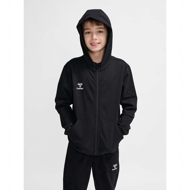 Hummel Go 2.0 Zip Hoodie Barn Svarta | 793624-285