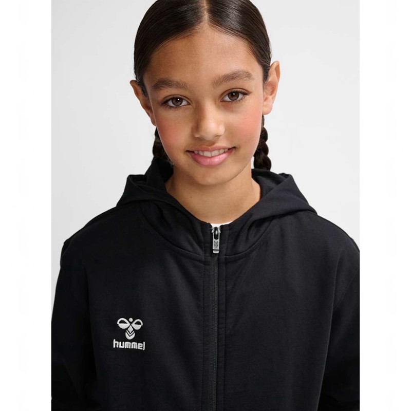 Hummel Go 2.0 Zip Hoodie Barn Svarta | 793624-285