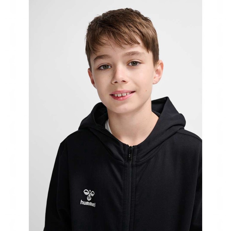 Hummel Go 2.0 Zip Hoodie Barn Svarta | 793624-285