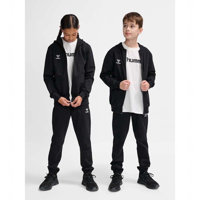 Hummel Go 2.0 Zip Hoodie Barn Svarta | 793624-285