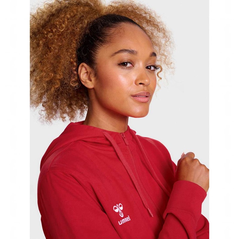 Hummel Go 2.0 Zip Hoodie Dam Röda | 194803-285