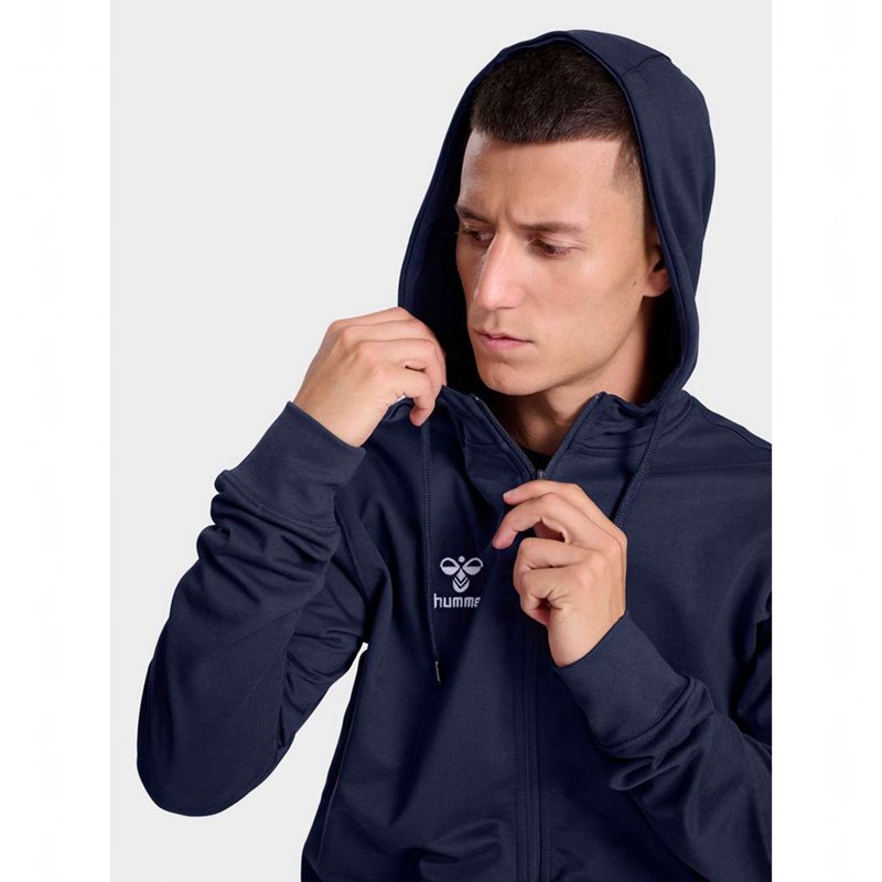 Hummel Go 2.0 Zip Hoodie Herr Marinblå | 551801-092