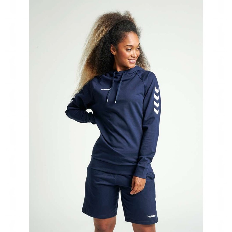 Hummel Go Cotton Hoodie Dam Marinblå | 721247-589
