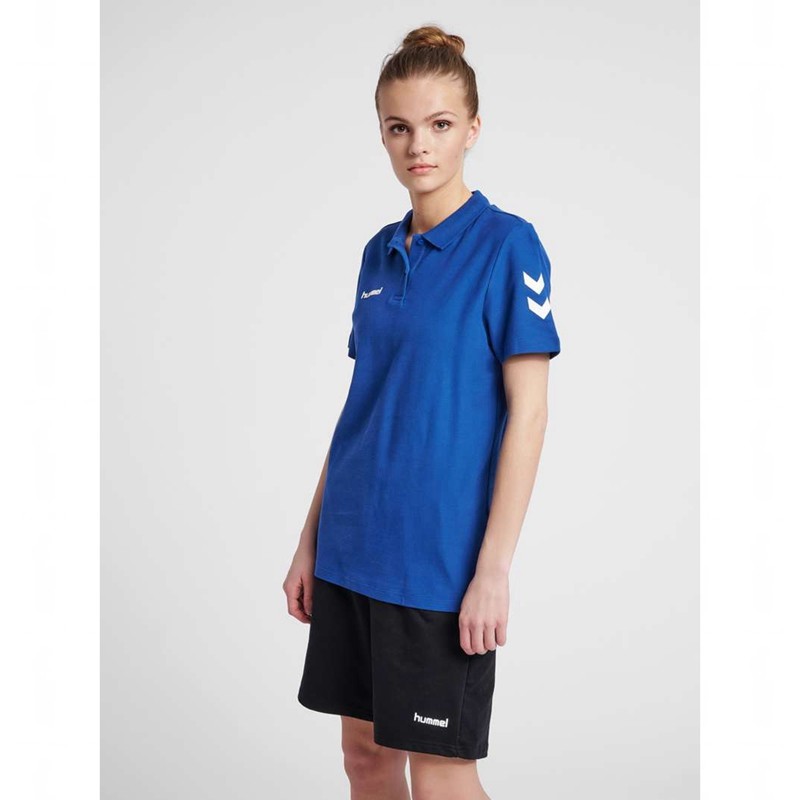 Hummel Go Cotton Polo T-shirt Dam Blå | 954744-326
