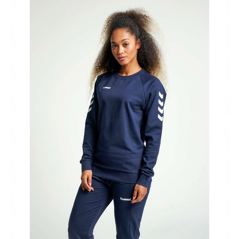 Hummel Go Cotton Tröjor Dam Marinblå | 210816-489