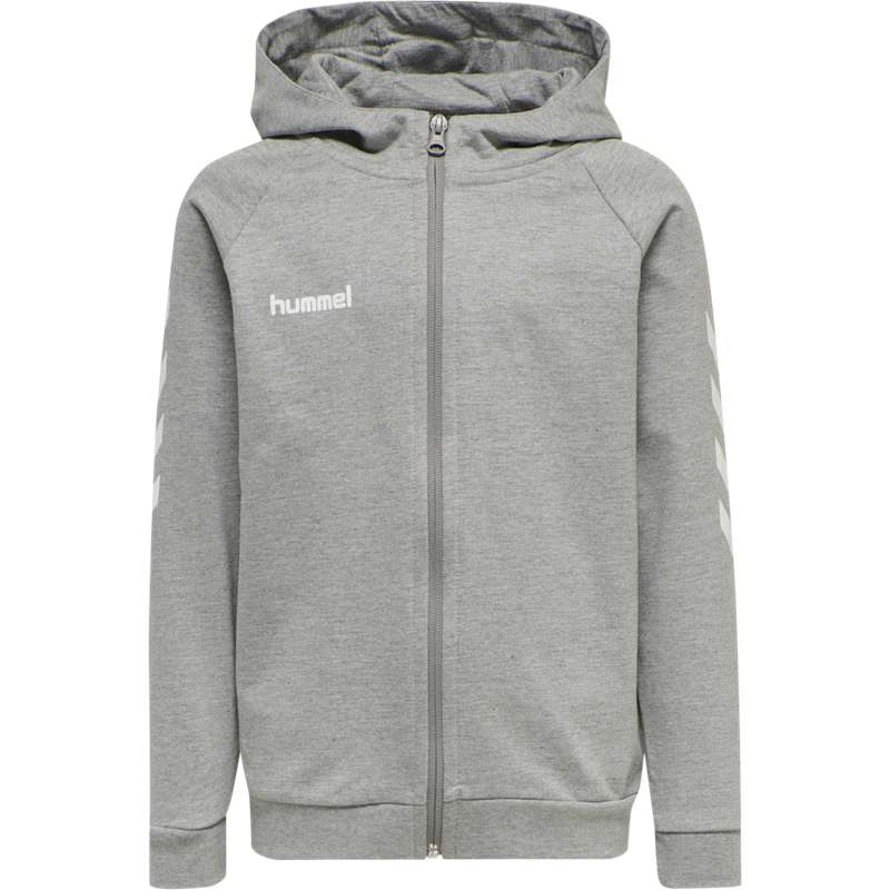 Hummel Go Cotton Zip Hoodie Barn Grå | 196688-267