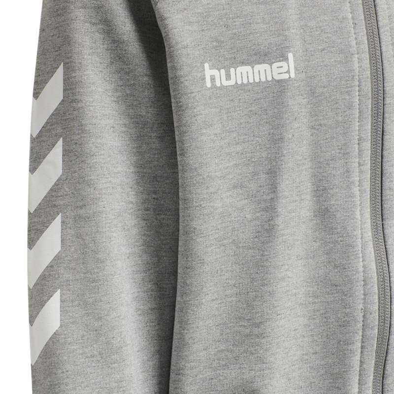 Hummel Go Cotton Zip Hoodie Barn Grå | 196688-267