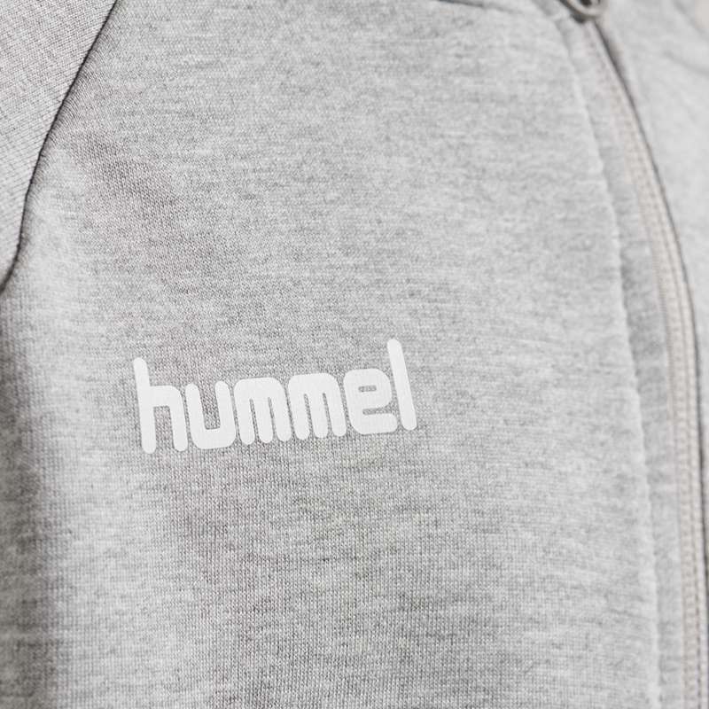 Hummel Go Cotton Zip Hoodie Barn Grå | 196688-267