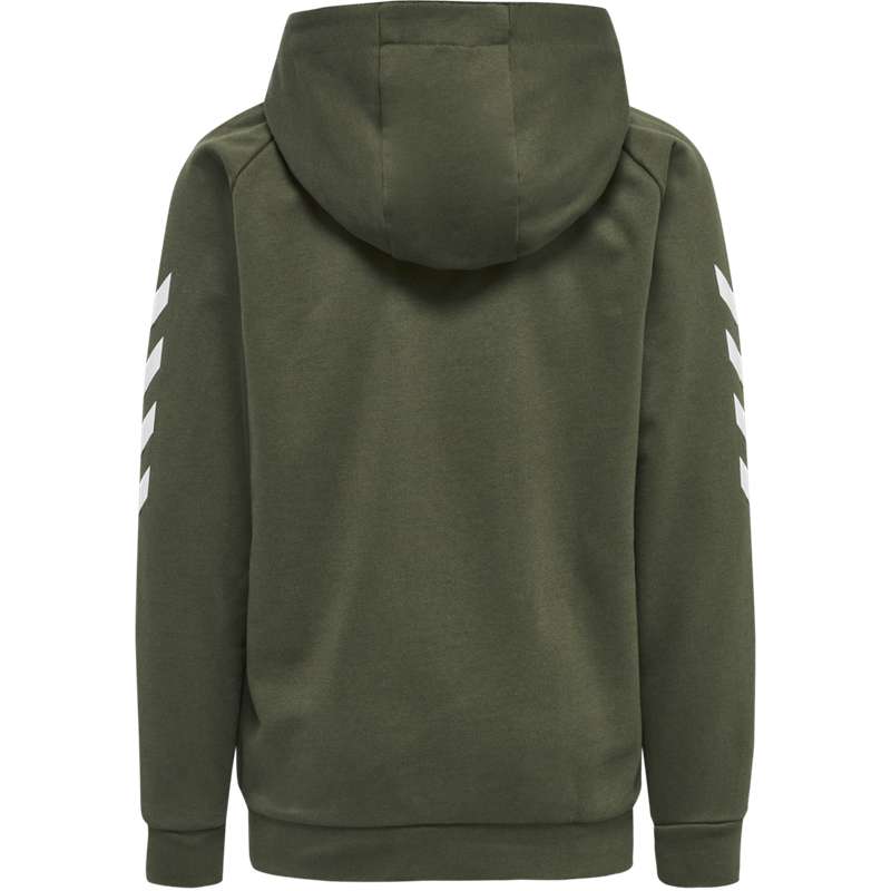 Hummel Go Cotton Zip Hoodie Barn Gröna | 644407-405