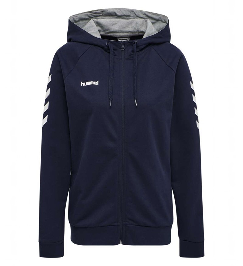 Hummel Go Cotton Zip Hoodie Dam Marinblå | 137902-376