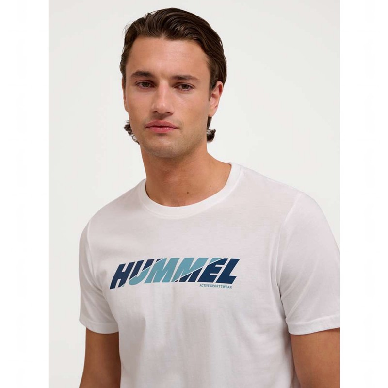 Hummel Graphic Bold Logo Linne Herr Vita | 862300-038