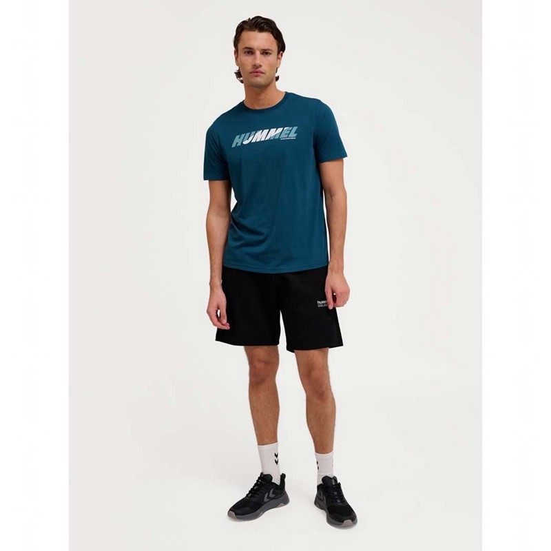 Hummel Graphic Bold Logo T-shirt Herr Marinblå | 346020-841