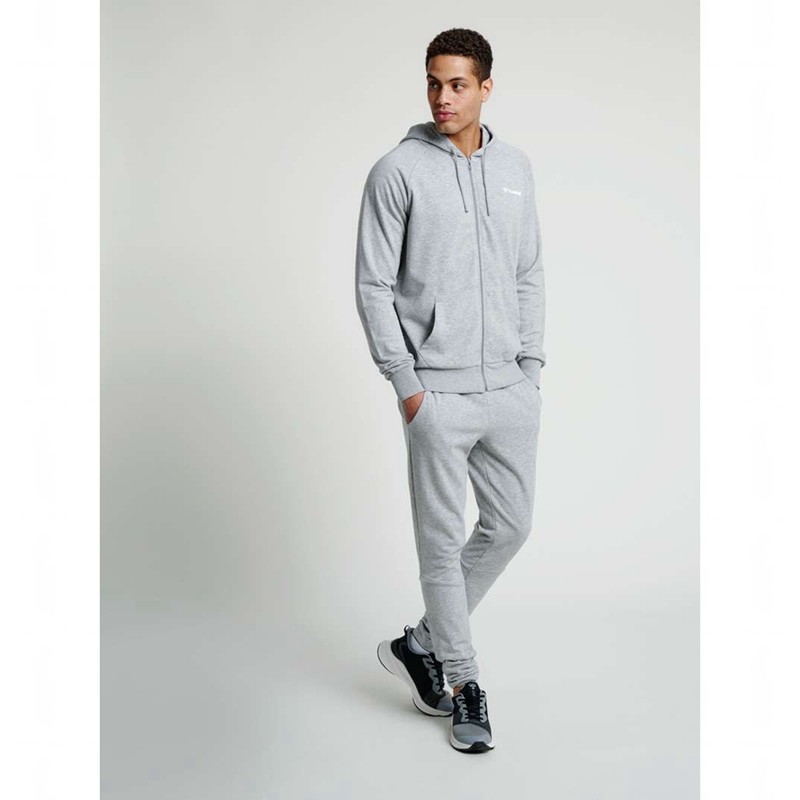 Hummel Isam Zip Hoodie Herr Grå | 983124-535