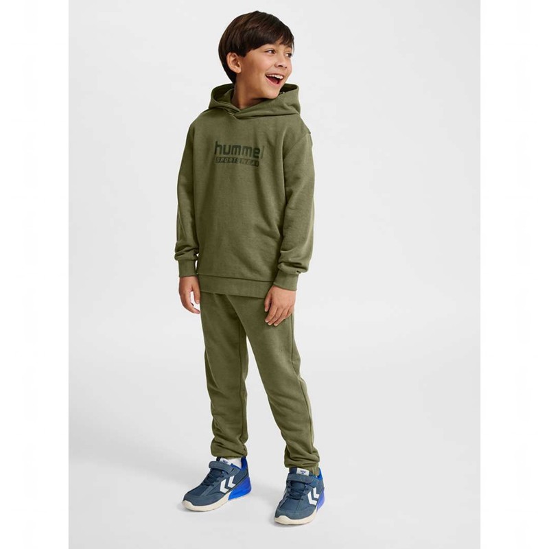 Hummel Jr Base Hoodie Barn Gröna | 266733-499