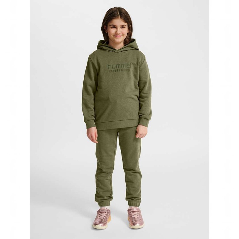Hummel Jr Base Hoodie Barn Gröna | 266733-499