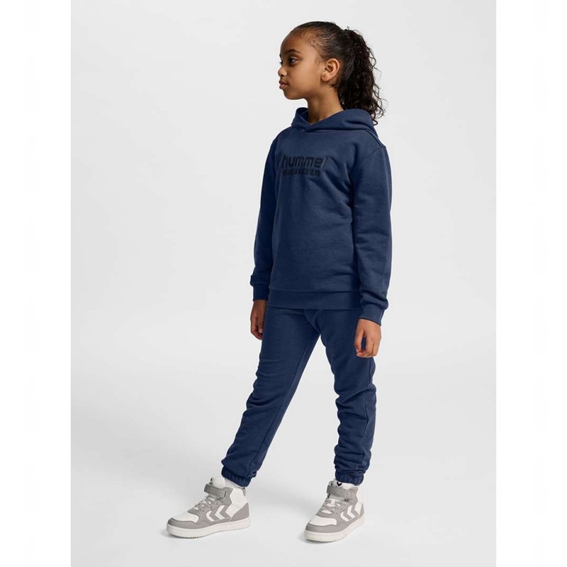 Hummel Jr Base Hoodie Barn Marinblå | 148209-144