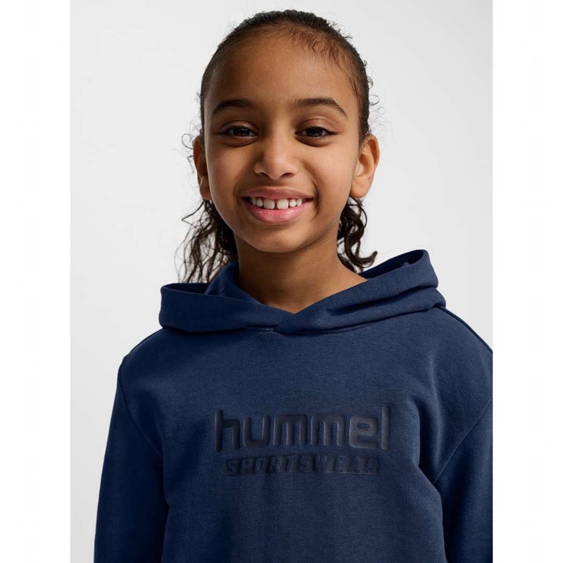 Hummel Jr Base Hoodie Barn Marinblå | 148209-144