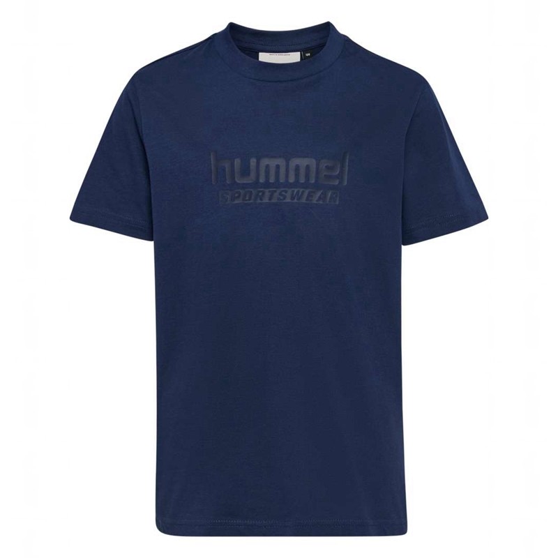 Hummel Jr Base S/S Hoodie Barn Marinblå | 305798-227