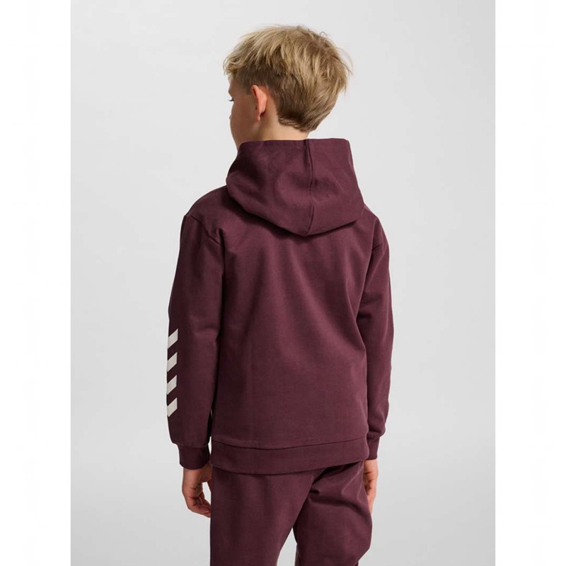 Hummel Jr Logo Hoodie Barn Vinröda | 759227-359