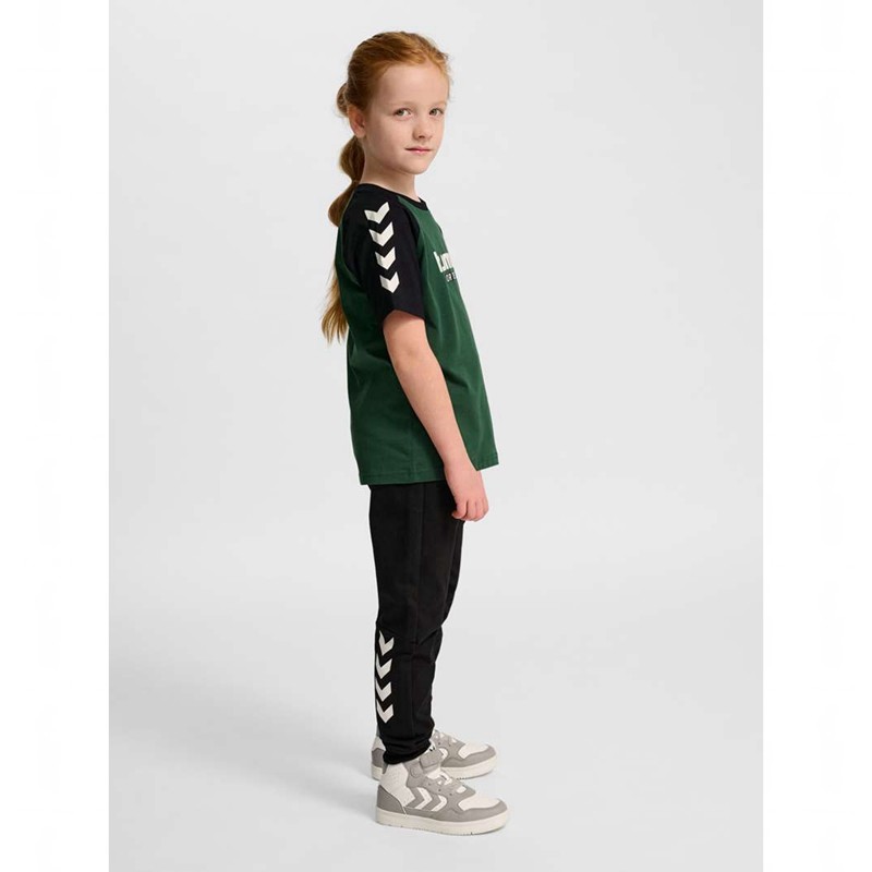 Hummel Jr Logo S/S T-shirt Barn Gröna | 201692-540