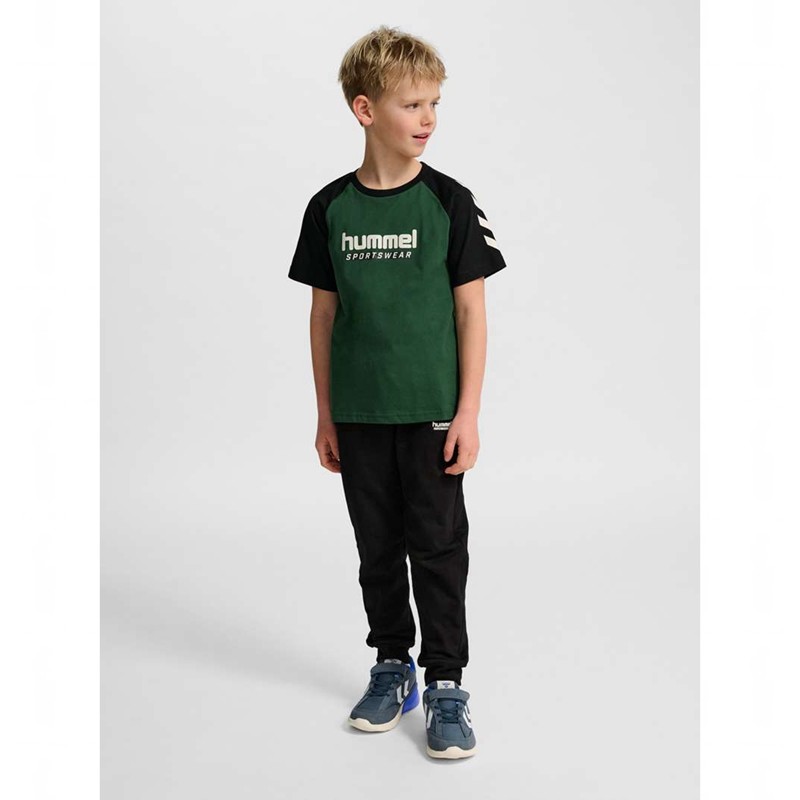 Hummel Jr Logo S/S T-shirt Barn Gröna | 201692-540