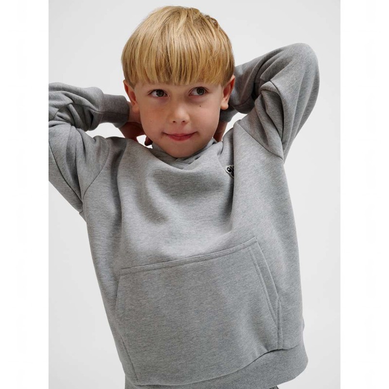Hummel Jr Loose Bee Hoodie Barn Grå | 366557-303