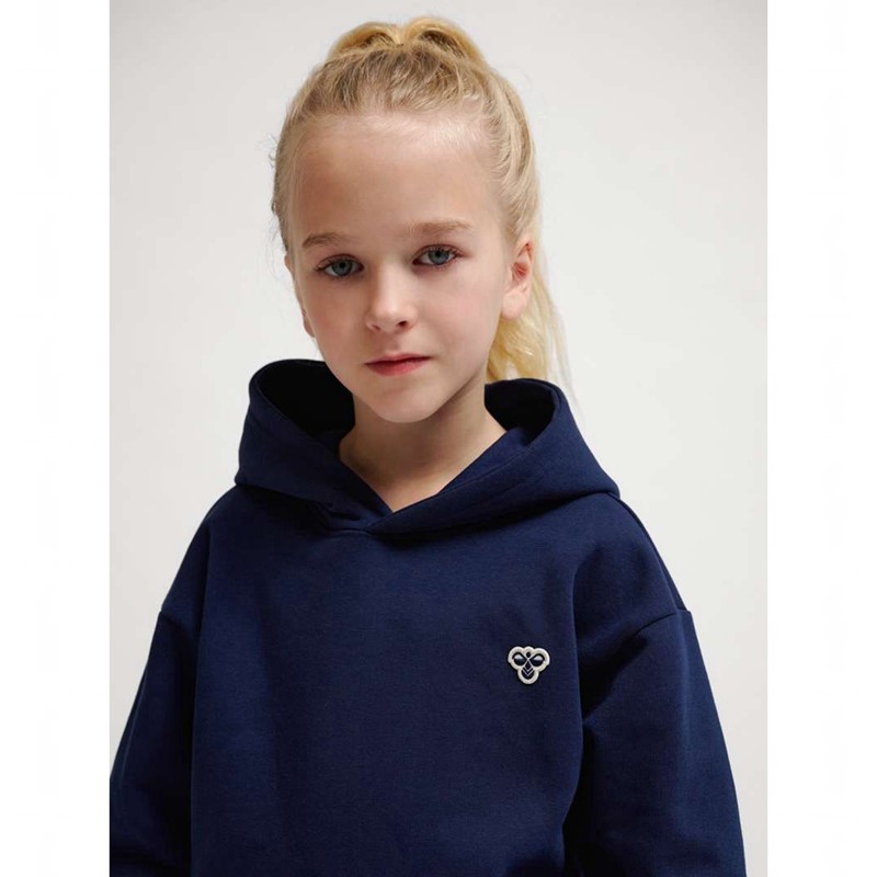 Hummel Jr Loose Bee Hoodie Barn Marinblå | 588817-897