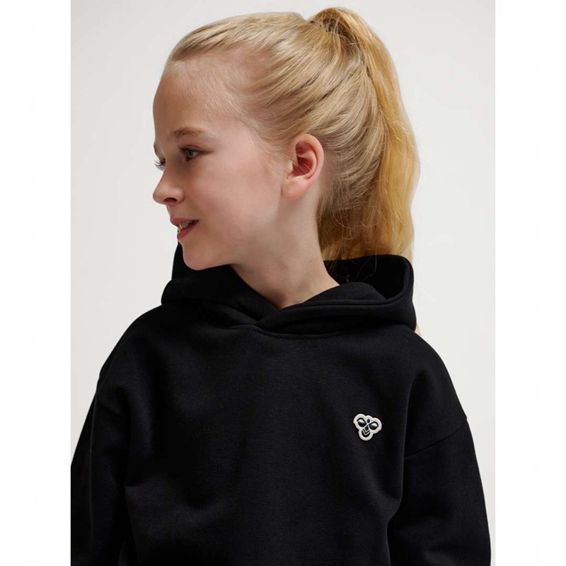 Hummel Jr Loose Bee Hoodie Barn Svarta | 200437-445