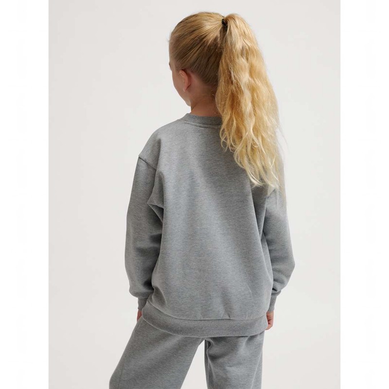 Hummel Jr Loose Crewneck Bee Hoodie Barn Grå | 028746-558