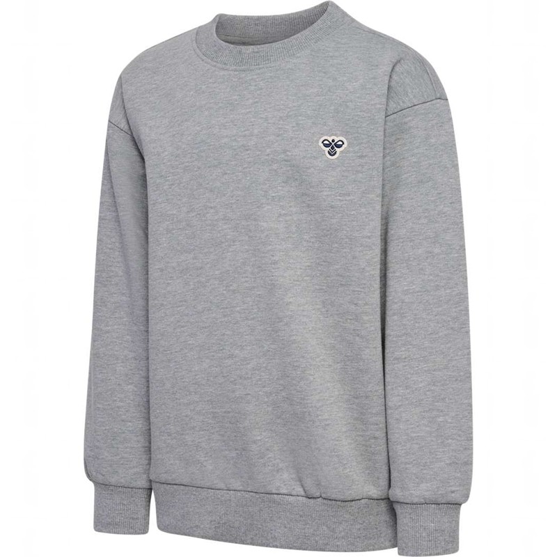 Hummel Jr Loose Crewneck Bee Hoodie Barn Grå | 028746-558