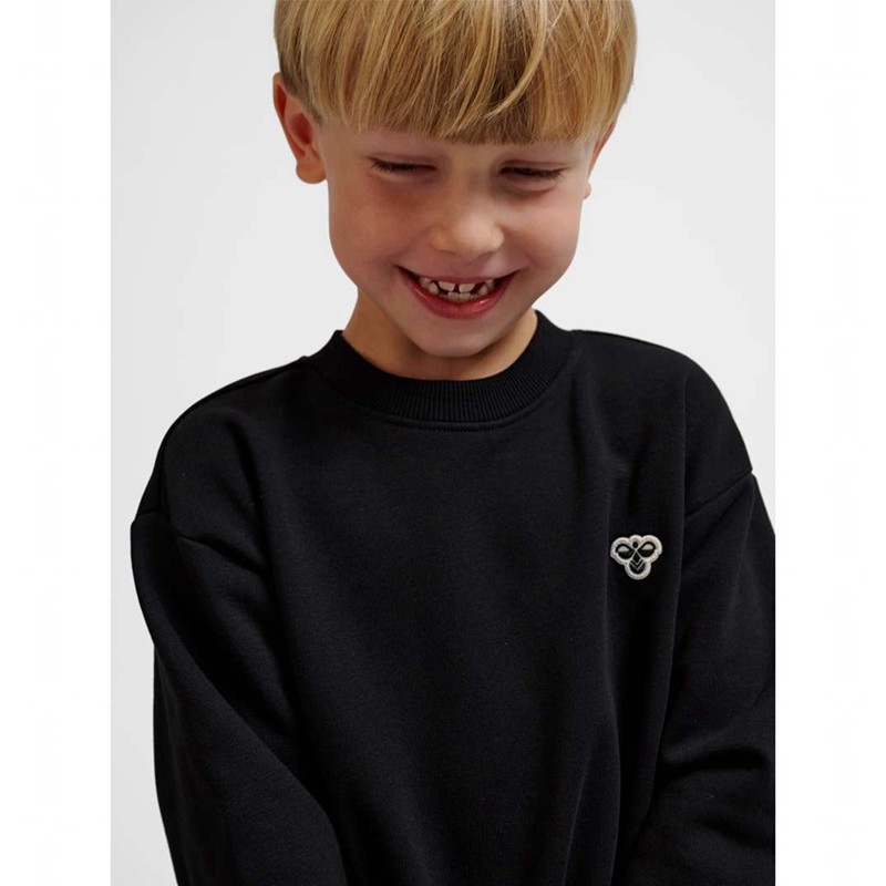Hummel Jr Loose Crewneck Bee T-shirt Barn Svarta | 026679-748