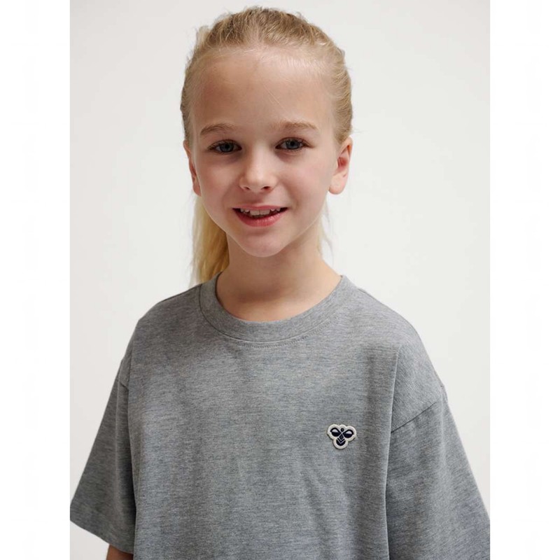Hummel Jr Loose S/S Bee T-shirt Barn Grå | 970861-502