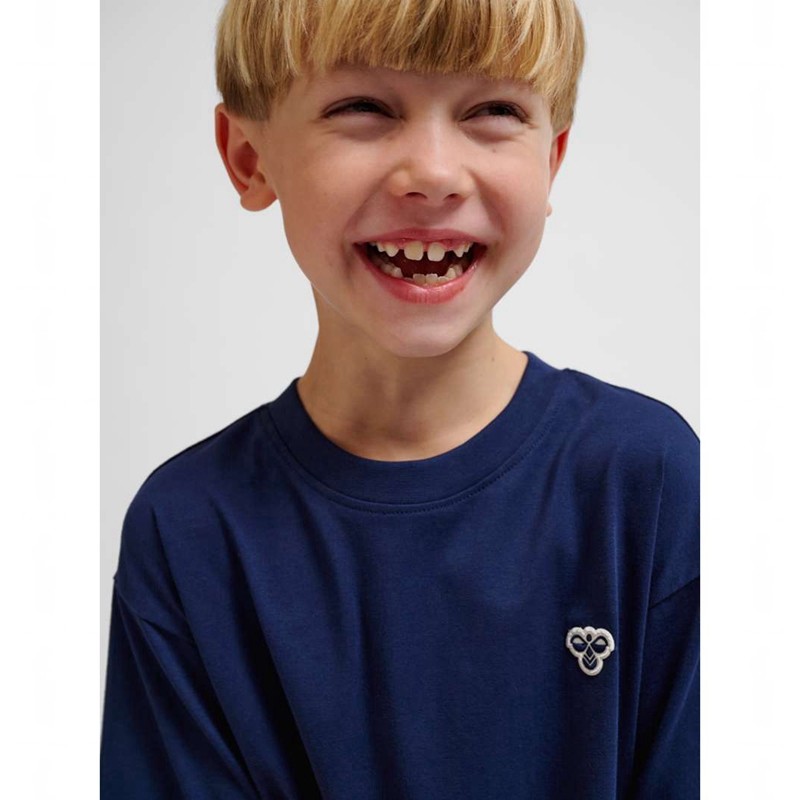 Hummel Jr Loose S/S Bee T-shirt Barn Marinblå | 663811-238