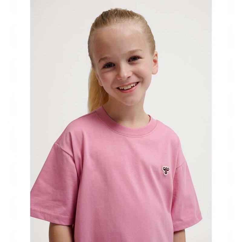 Hummel Jr Loose S/S Bee T-shirt Barn Rosa | 655968-286