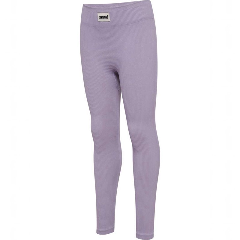 Hummel Jr Seamless Rib Mw Strumpbyxor Barn Lavendel | 330737-978