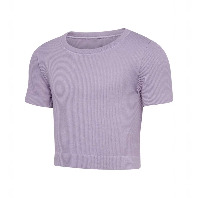 Hummel Jr Seamless Rib S/S T-shirt Barn Lavendel | 223947-341