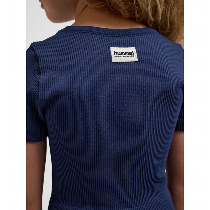 Hummel Jr Seamless Rib S/S T-shirt Barn Svarta | 000235-328