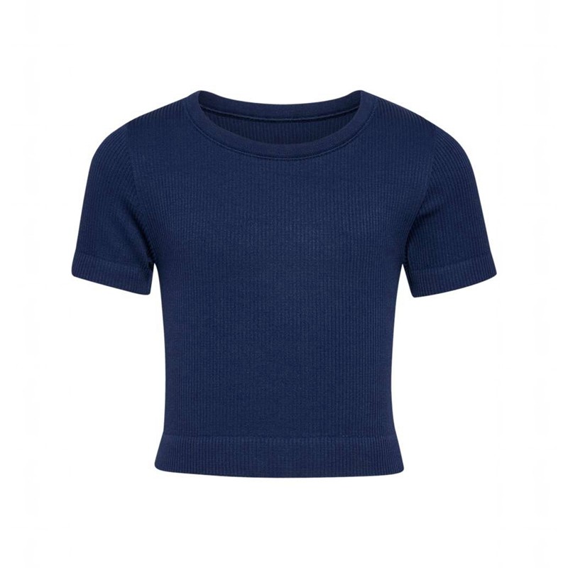 Hummel Jr Seamless Rib S/S T-shirt Barn Svarta | 000235-328