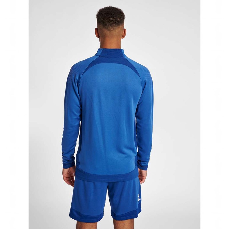 Hummel Lead Half Zip Hoodie Herr Blå | 531298-180